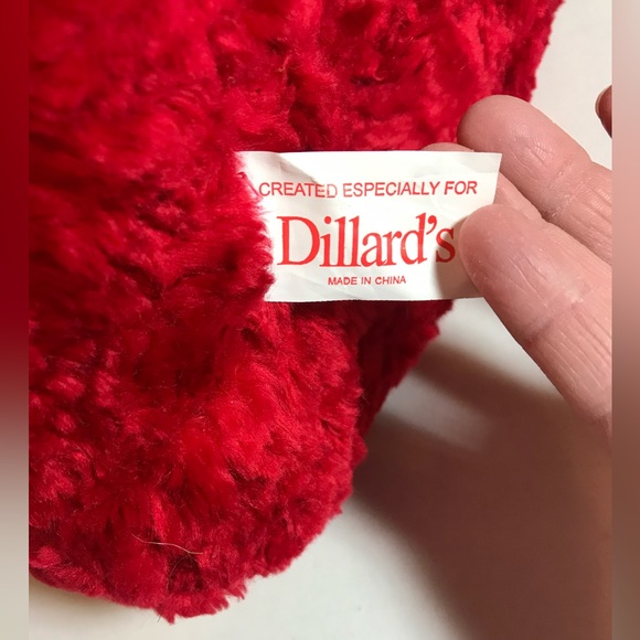 Vintage Red Holiday Christmas Teddy Bear Dillard’s exclusive - Picture 4 of 6